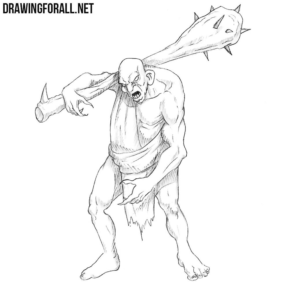 how to draw a monster