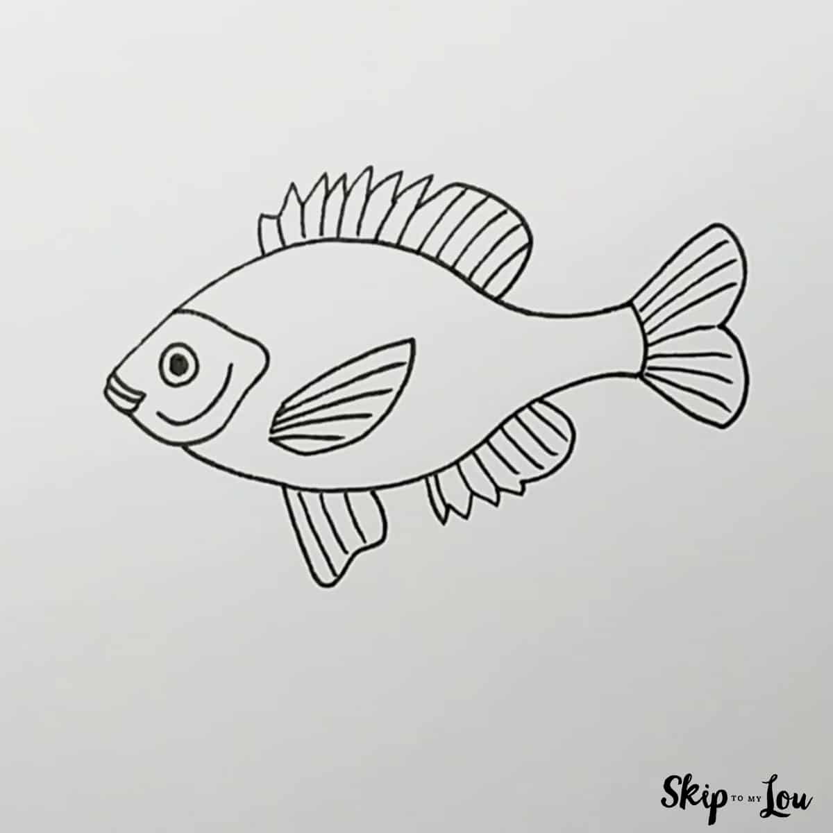 how to draw fish