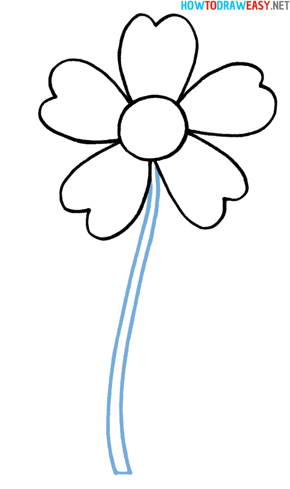 How To Draw A Flower How To Draw Easy