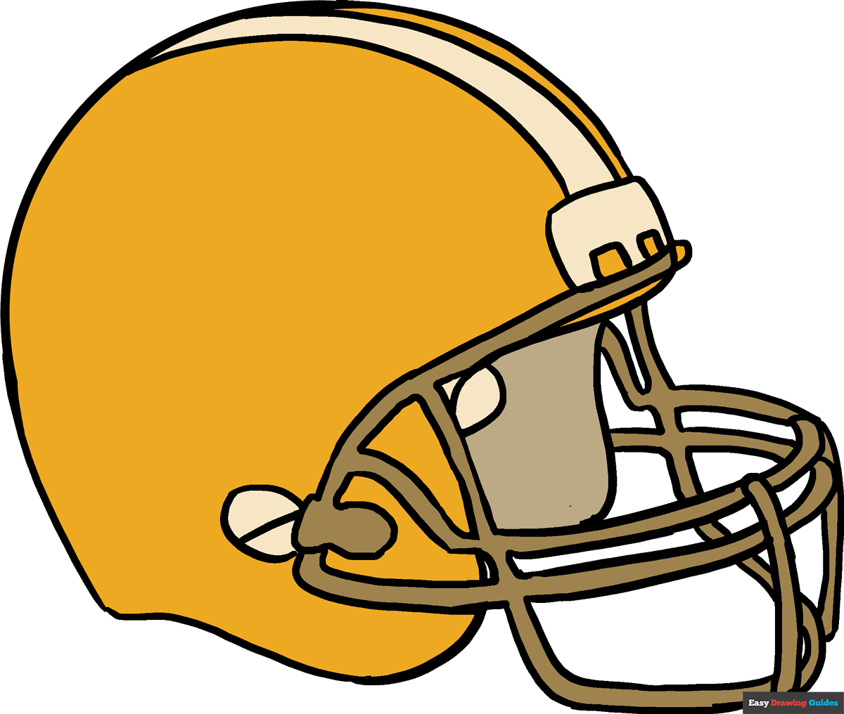 How To Draw A Football Helmet Really Easy Drawing Tutorial