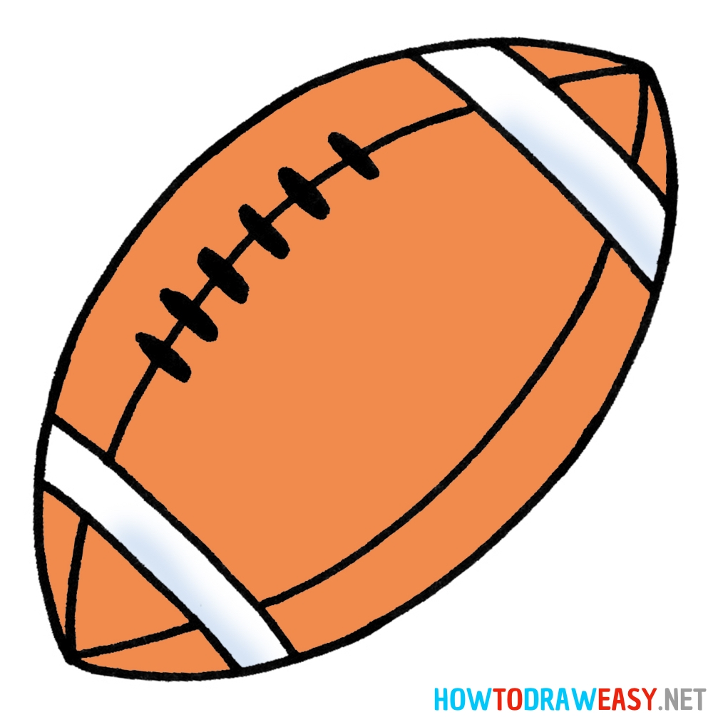 How To Draw A Football How To Draw Easy