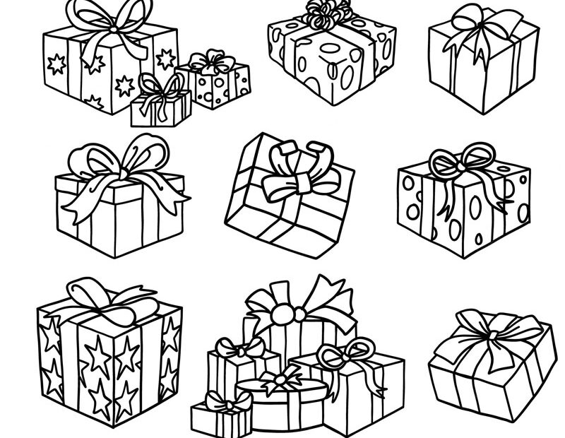 How To Draw A Gift Box Step by Step Geotobox