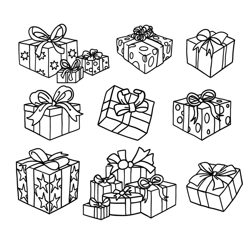 How To Draw A Gift Box Step by Step Geotobox