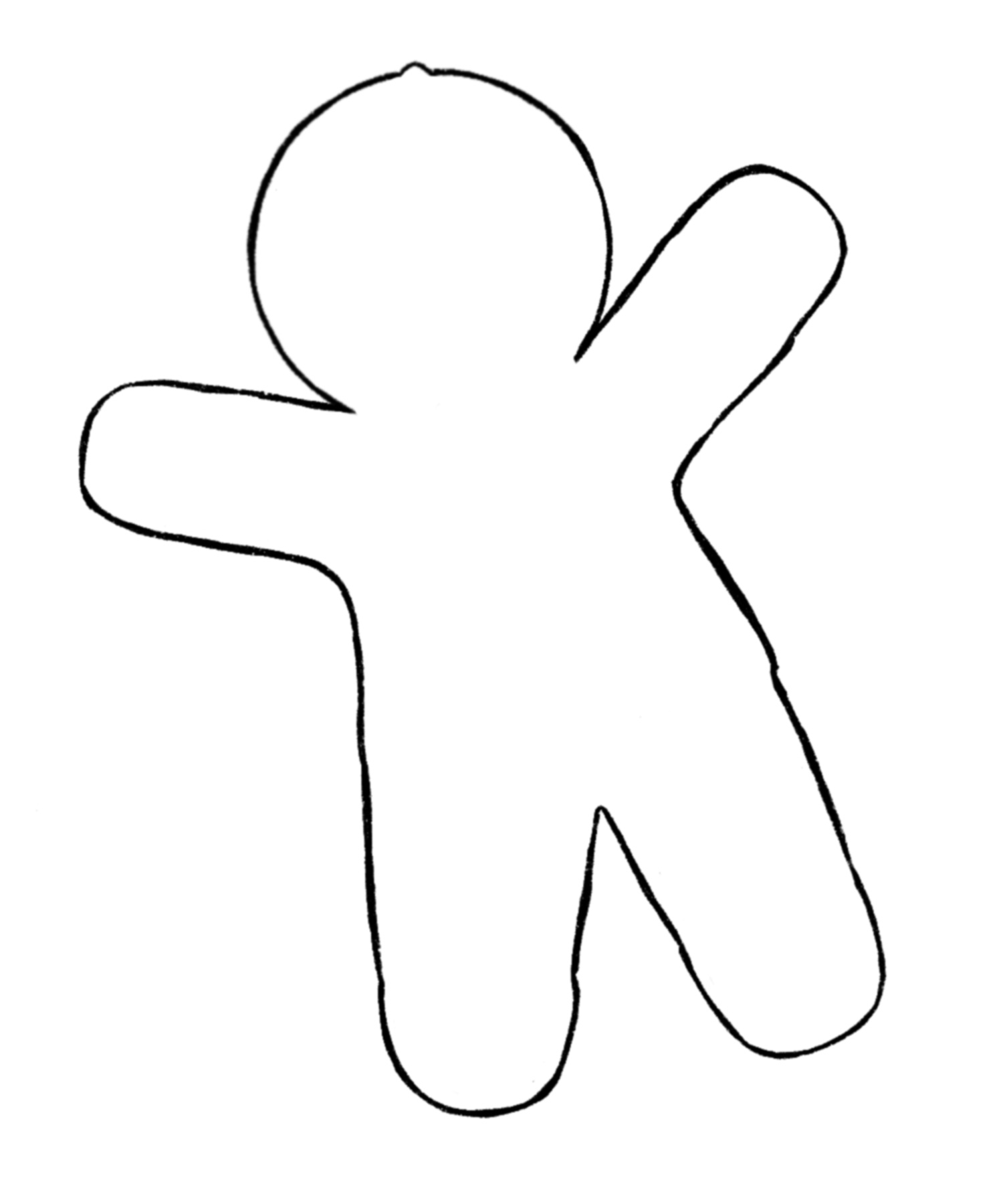 How To Draw A Gingerbread Man 5 Easy Steps The Graphics Fairy