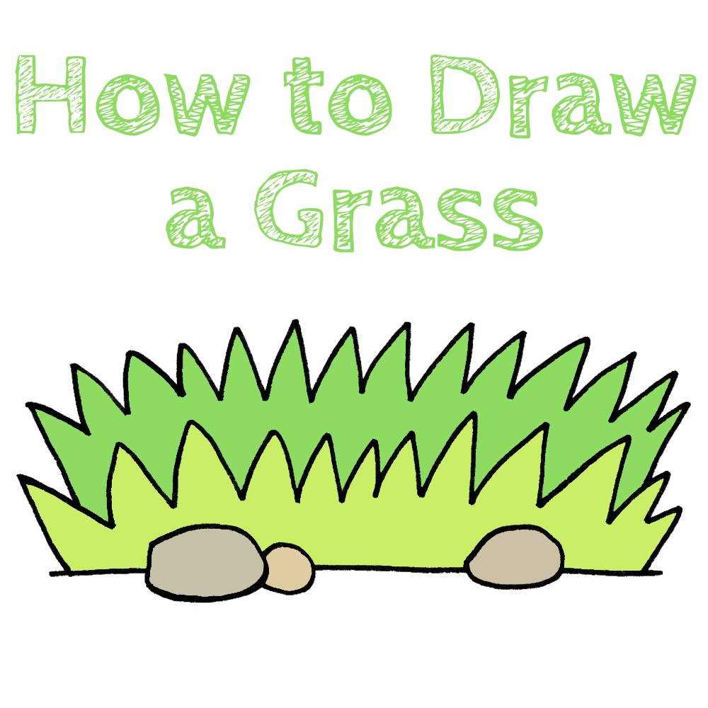 How To Draw A Grass Draw For Kids