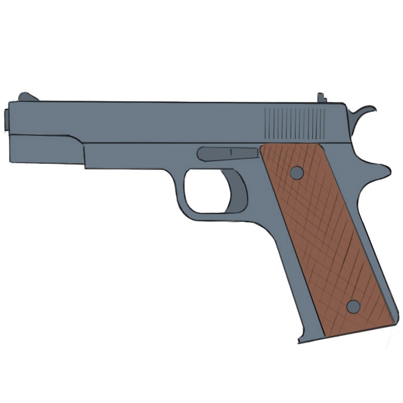 How To Draw A Gun Easy Drawing Art