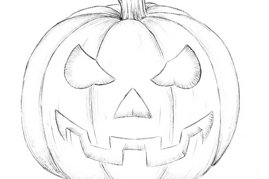How To Draw A Halloween Pumpkin