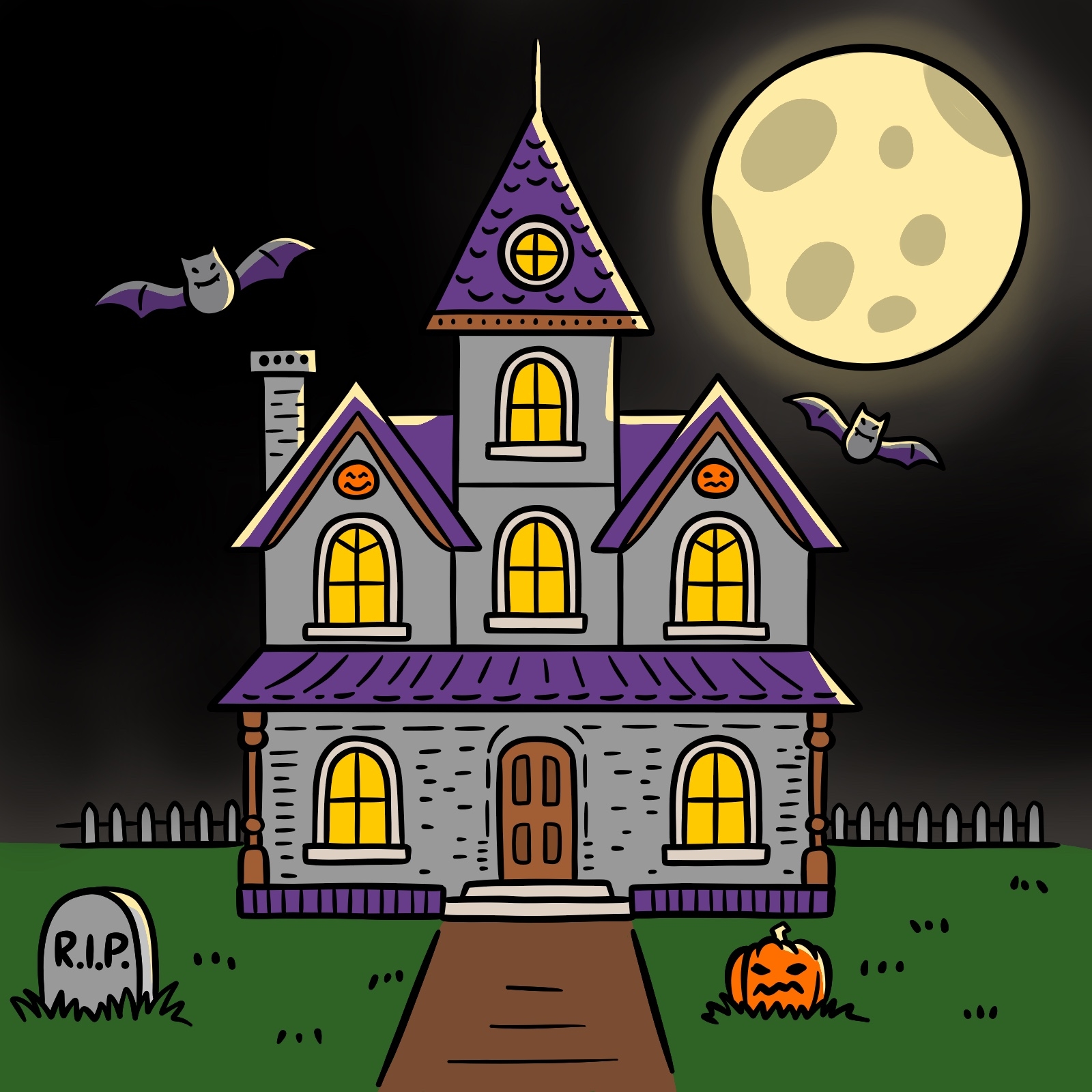 How To Draw A Haunted House For Halloween Step by Step Guide