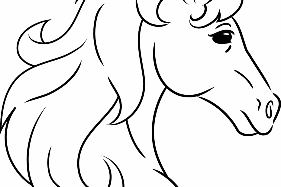 How To Draw A Horse Head Outline Really Easy Drawing Tutorial