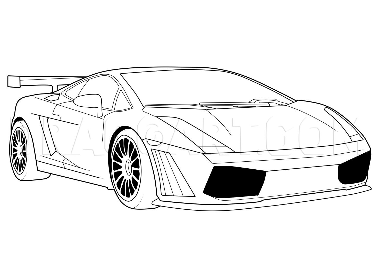 How To Draw A Lamborghini Drawing Step By Step By Dawn DragoArt