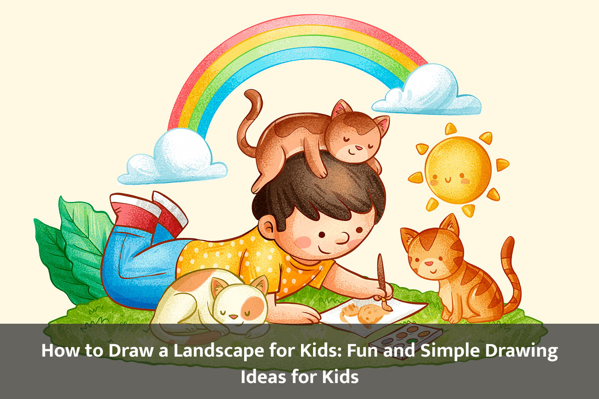 How To Draw A Landscape For Kids Easy Step by Step Guide Sakal NIE