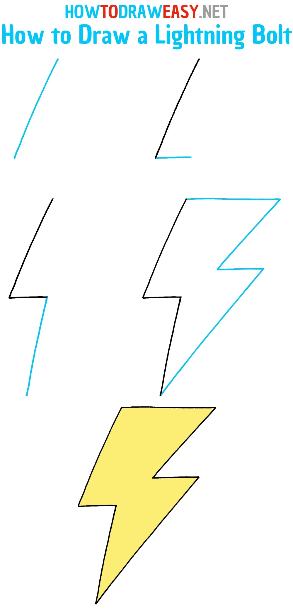 How To Draw A Lightning Bolt How To Draw Easy