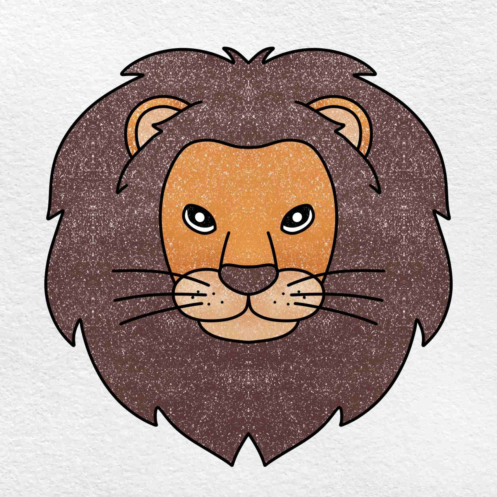 How To Draw A Lion Face HelloArtsy