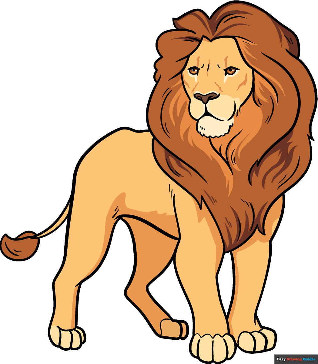 How To Draw A Lion Really Easy Drawing Tutorial