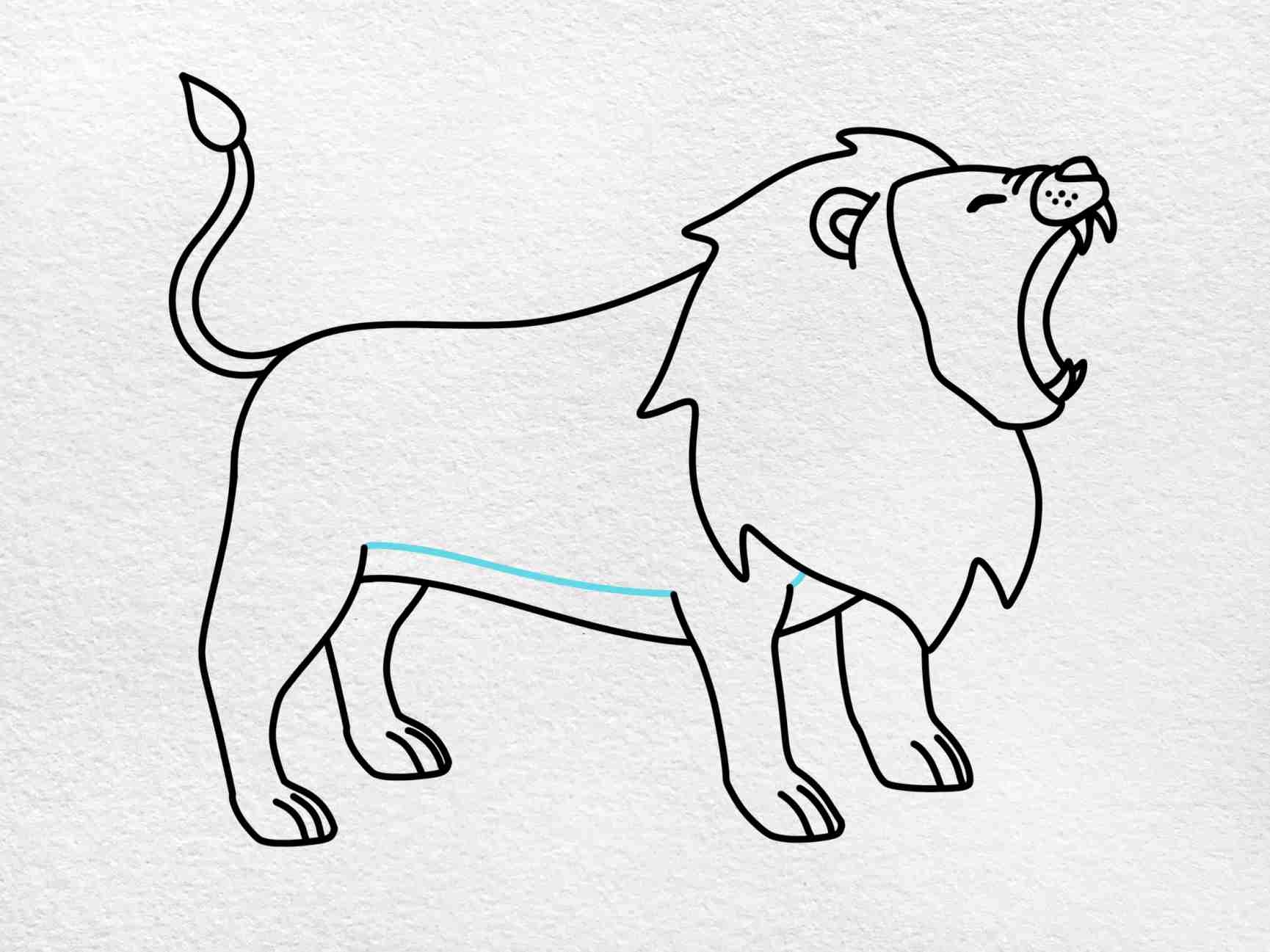 How To Draw A Lion Roaring HelloArtsy