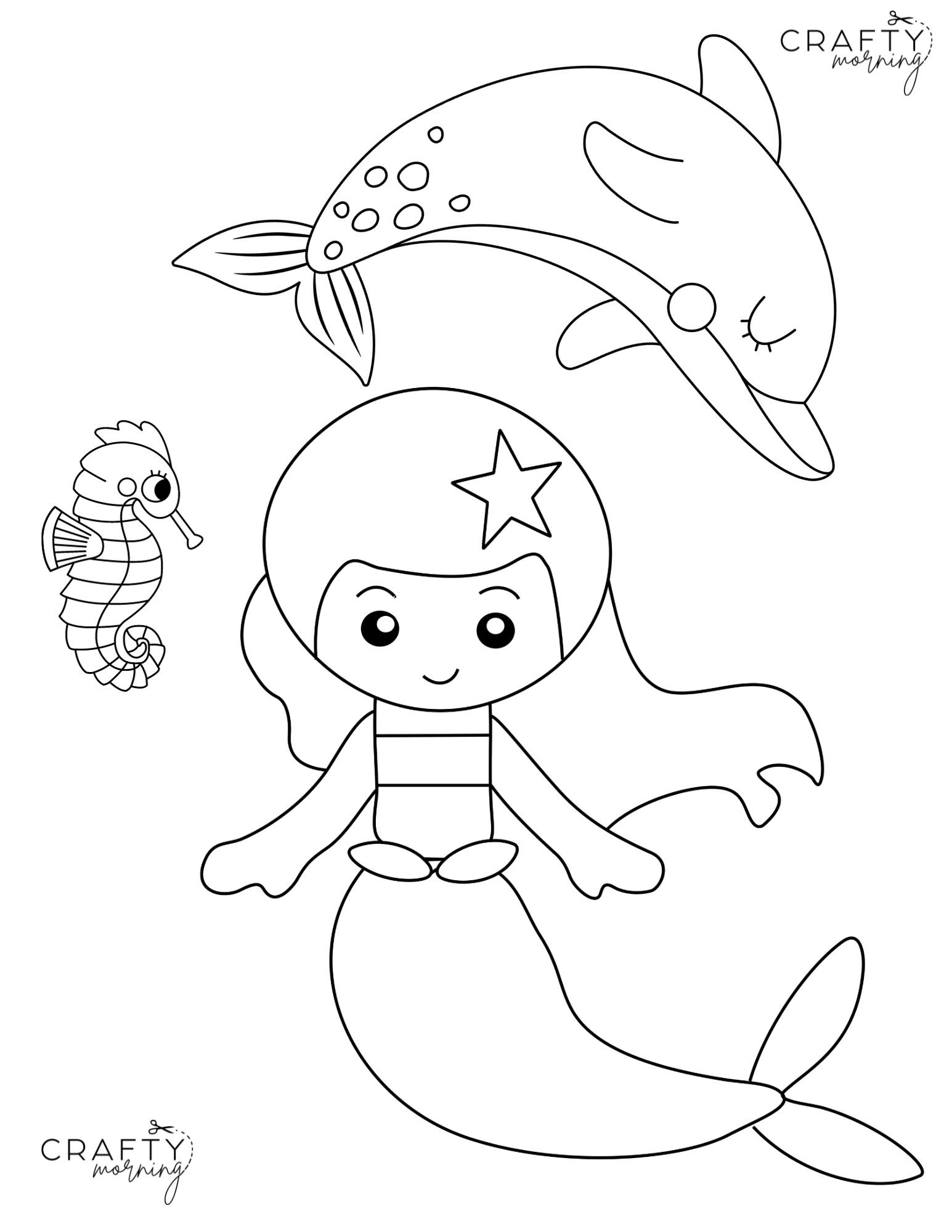How To Draw A Mermaid Crafty Morning