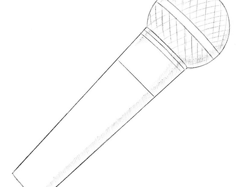 How To Draw A Microphone