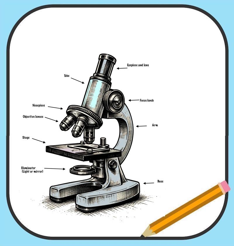 How To Draw A Microscope Step By Step Microscope Detective