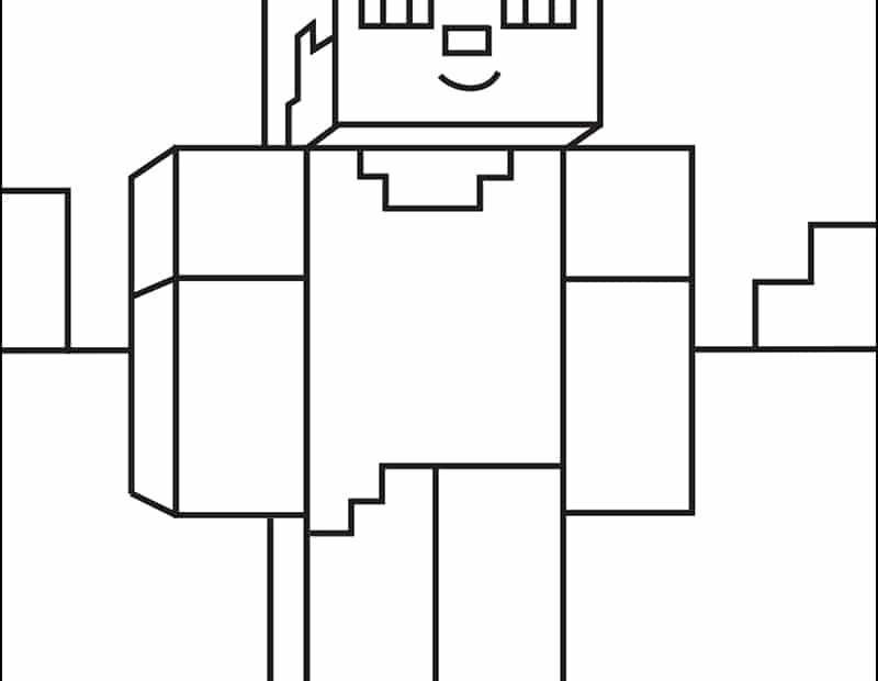 How To Draw A Minecraft Character Easy Step by Step Art Lesson