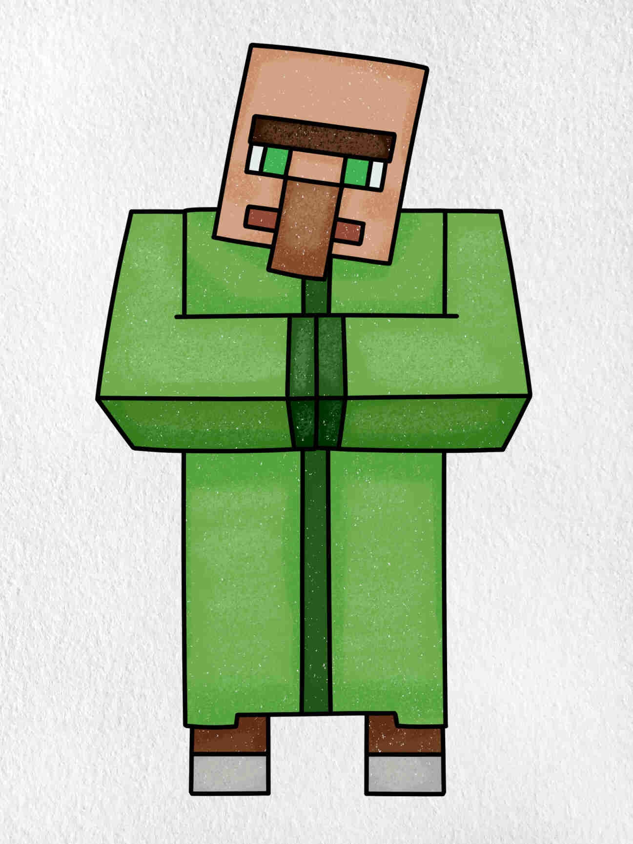 How To Draw A Minecraft Villager HelloArtsy