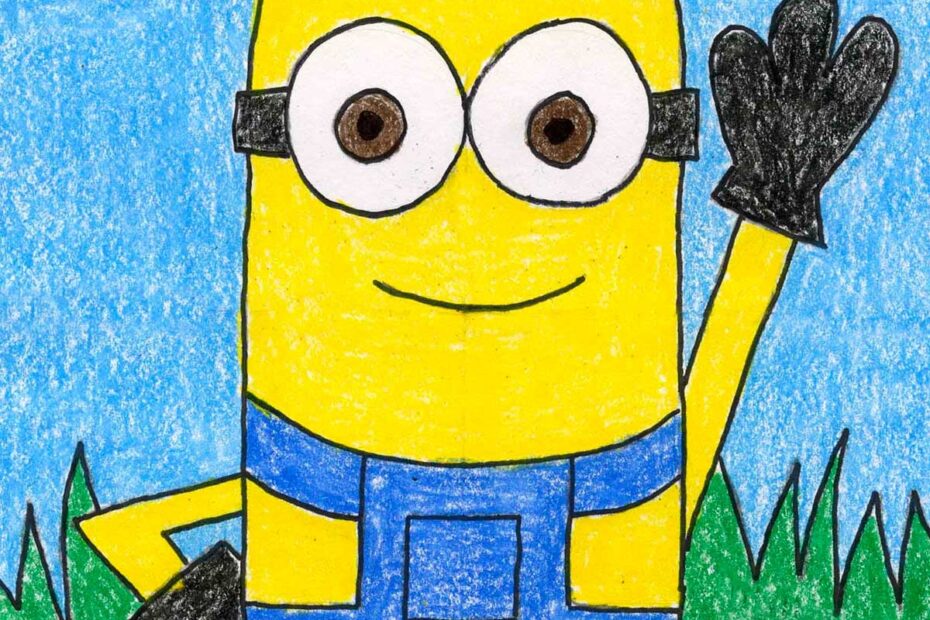 How To Draw A Minion Bob Easy Step by Step Cartoon Drawing For Kids