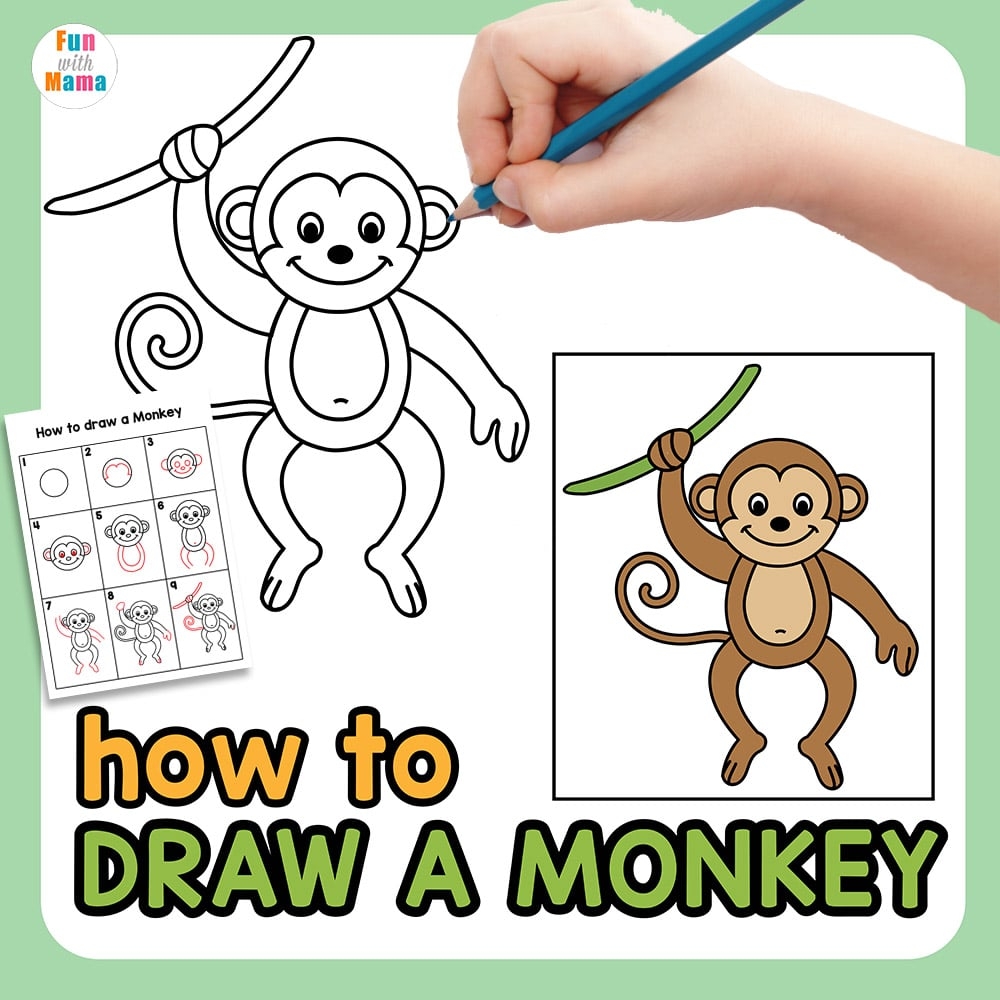 how to draw a monkey
