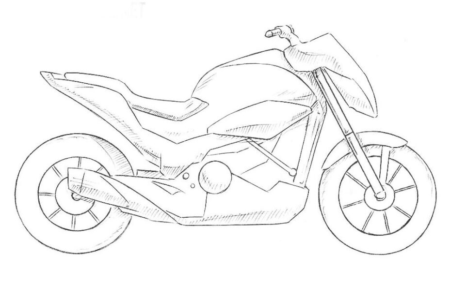 How To Draw A Motorcycle Step By Step