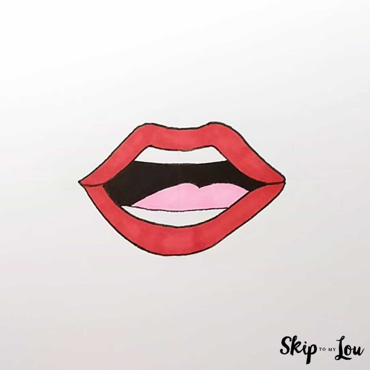How To Draw A Mouth Easy Tutorial Skip To My Lou