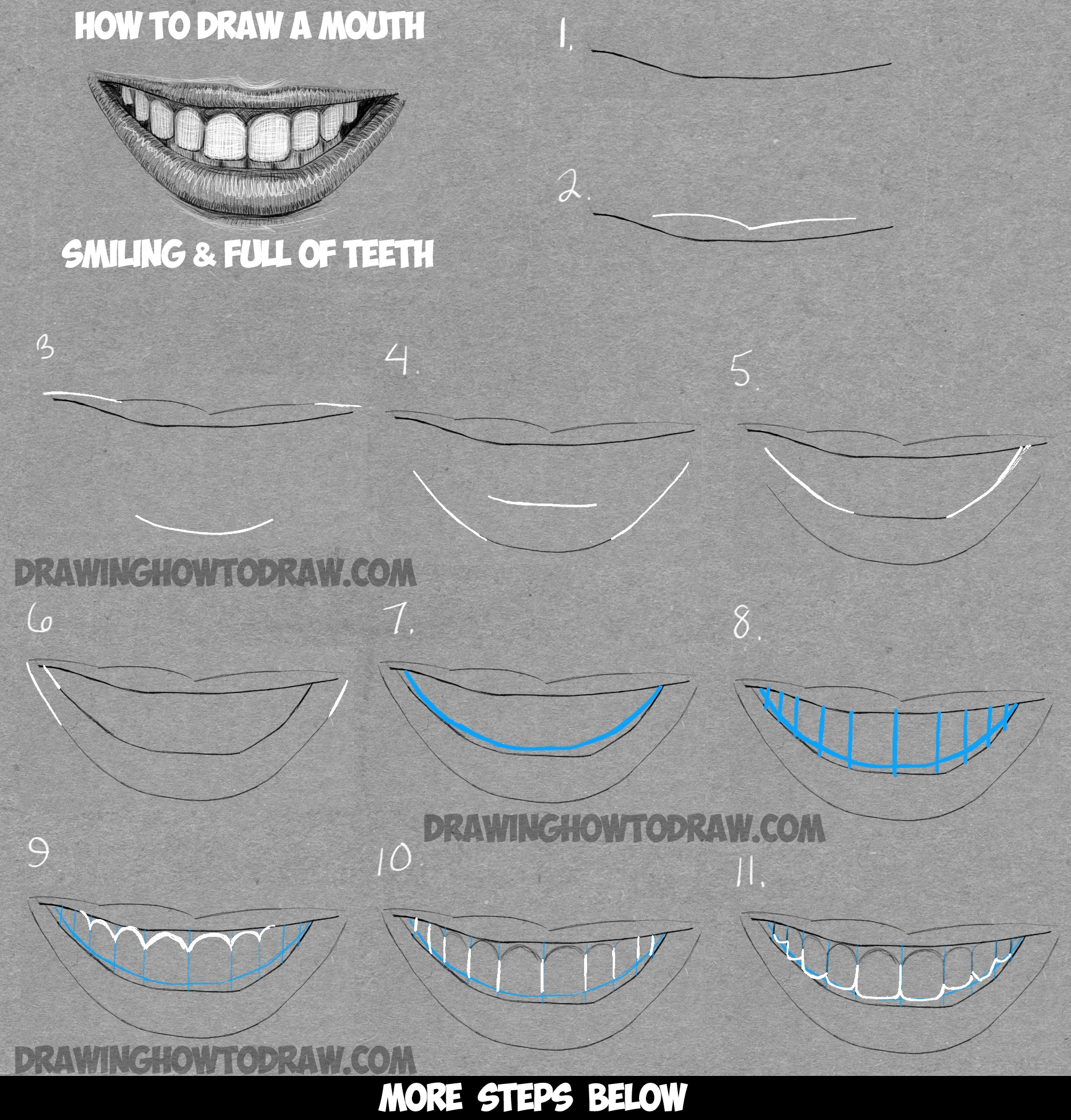 how to draw a smile