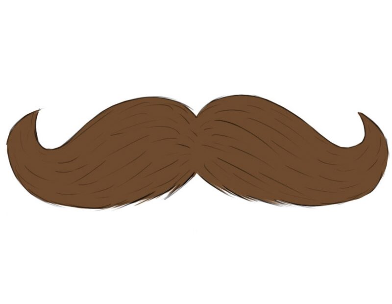 How To Draw A Mustache Easy Drawing Art