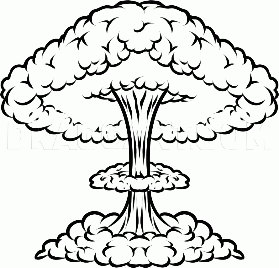 How To Draw A Nuke Nuclear Blast Drawing Step By Step By Dawn DragoArt