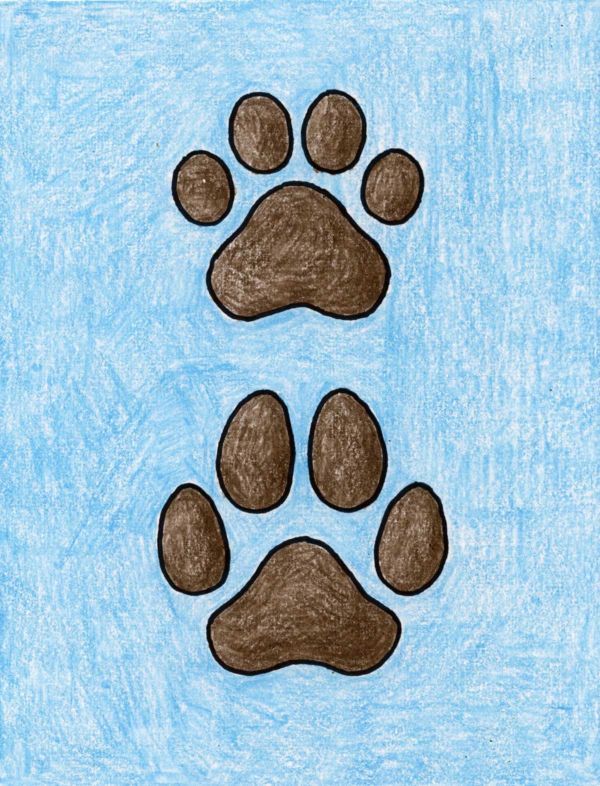 How To Draw A Paw Print For A Dog U0026 Cat Easy Step by Step Art 