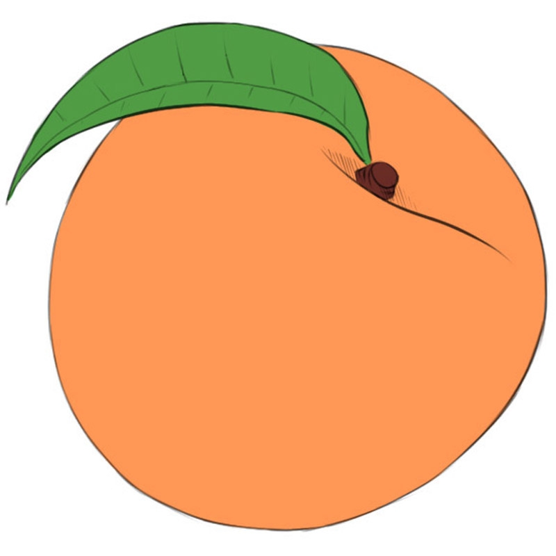 peach drawing