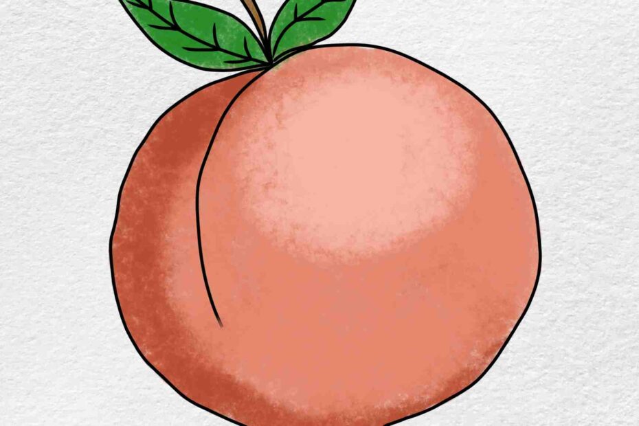 How To Draw A Peach HelloArtsy