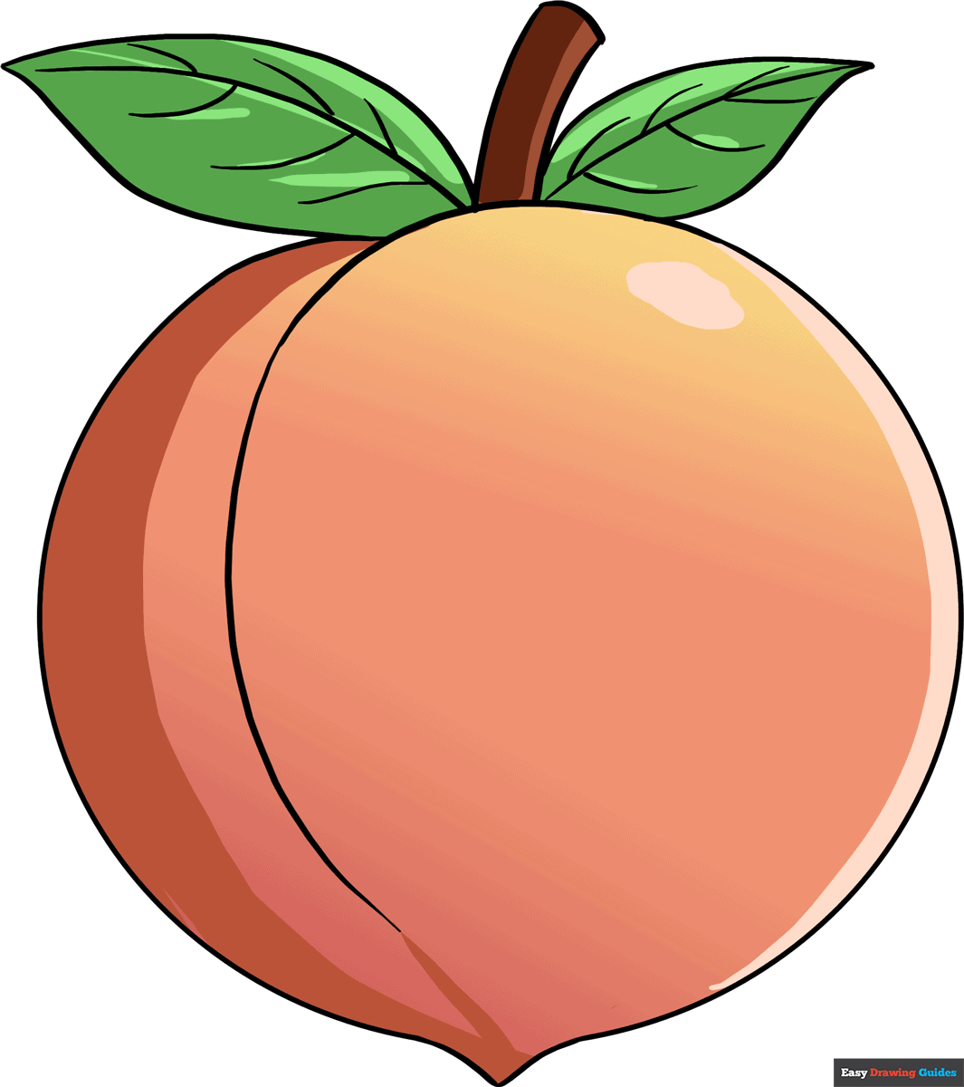 How To Draw A Peach Really Easy Drawing Tutorial