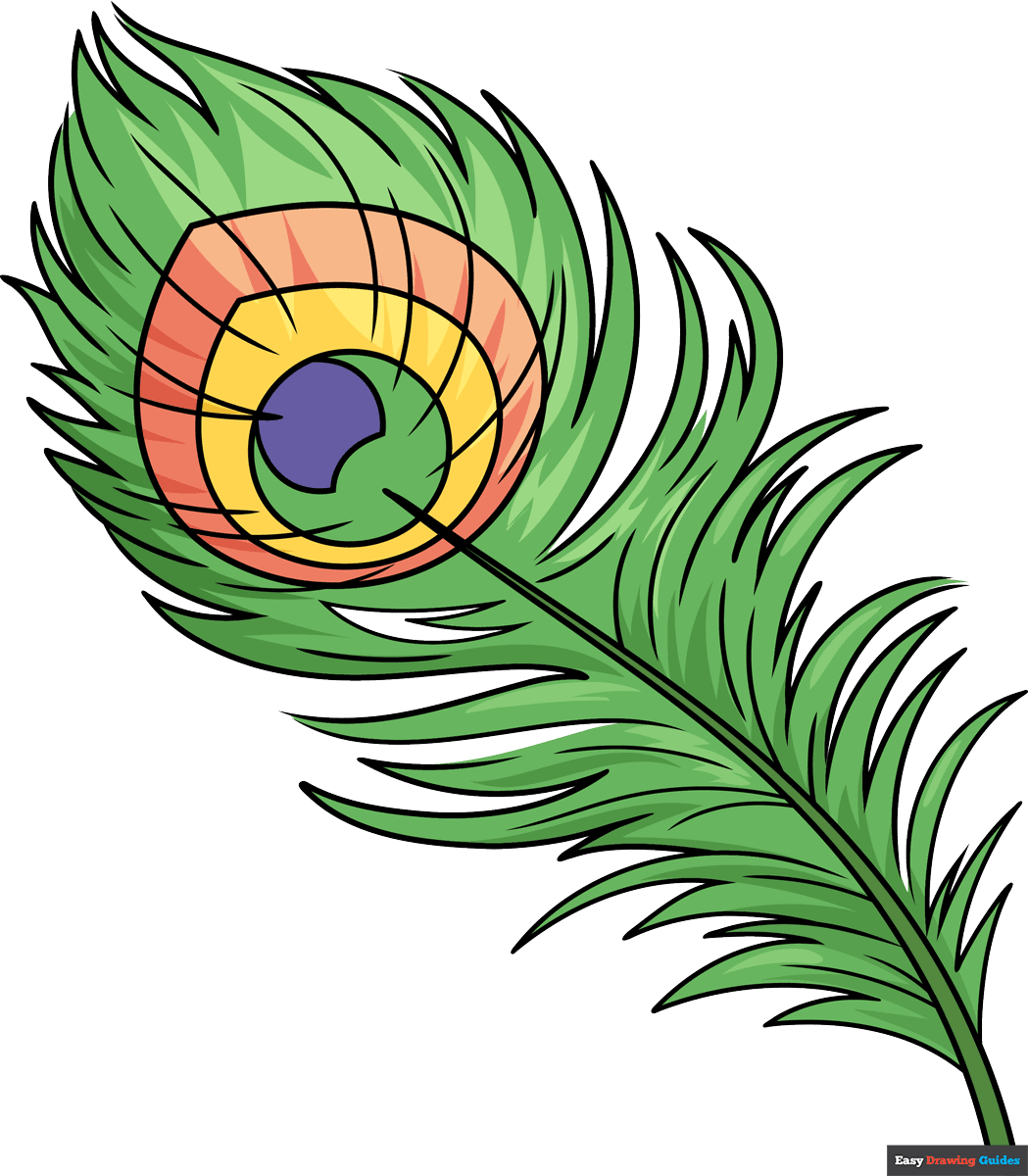 how to draw a feather