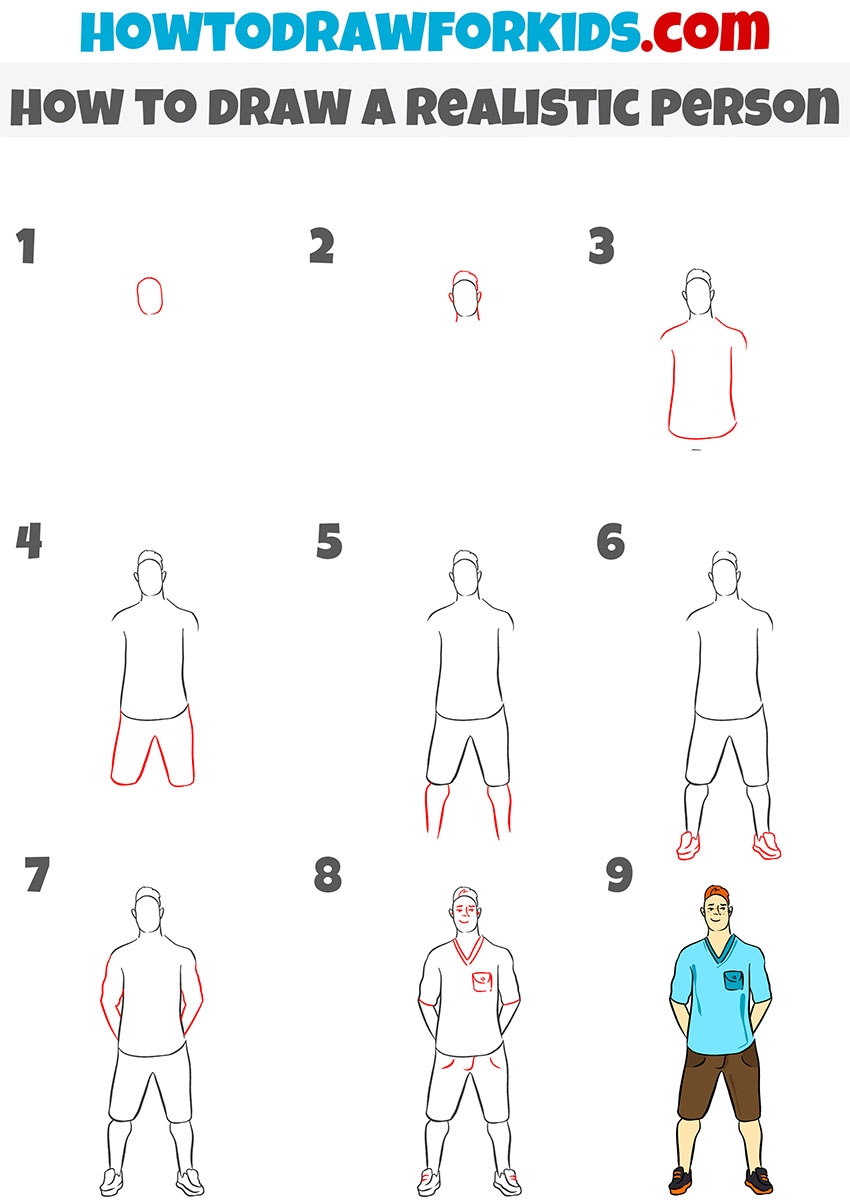 How To Draw A Person Easy Drawing Tutorial For Kids