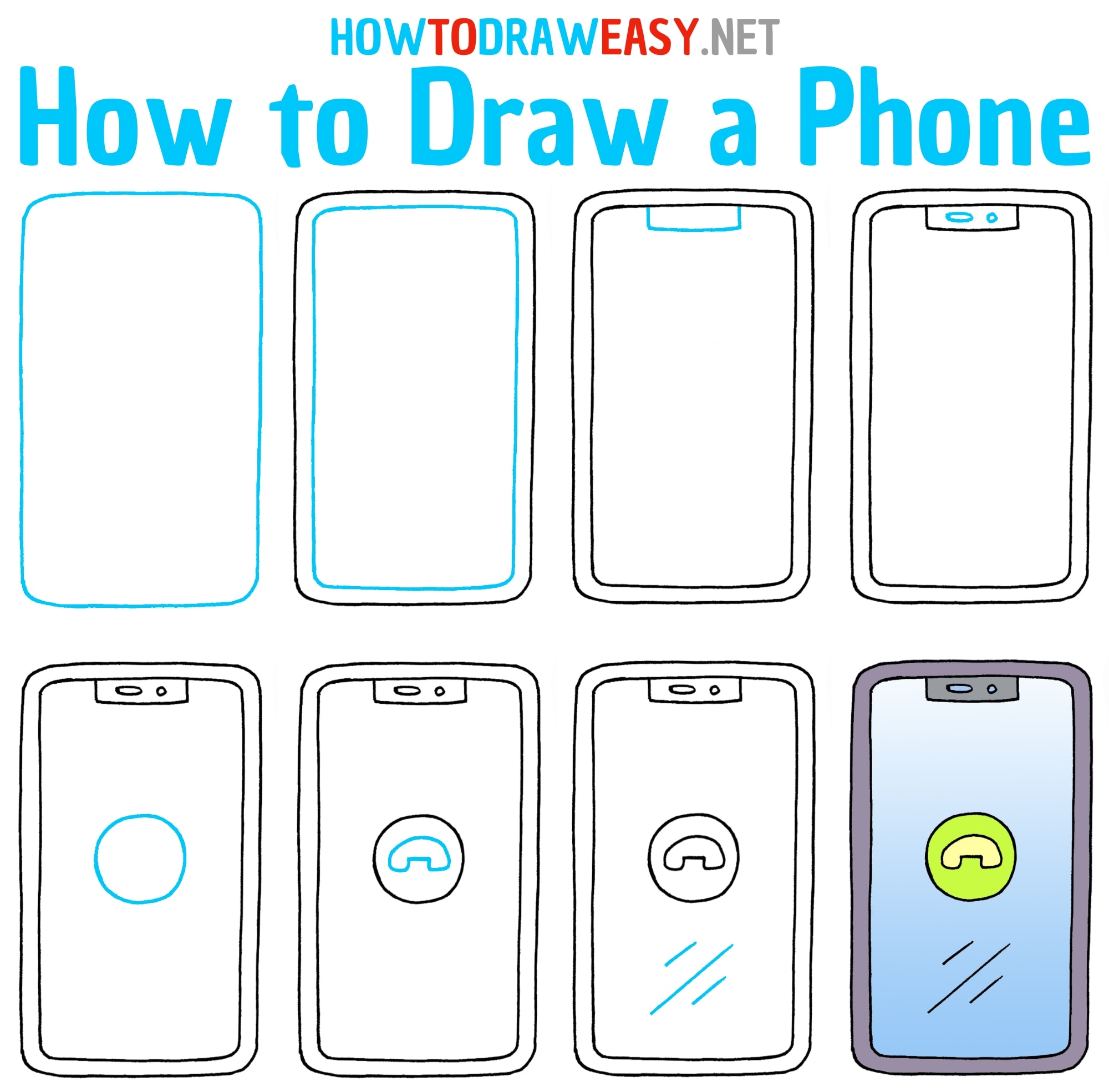 How To Draw A Phone How To Draw Easy