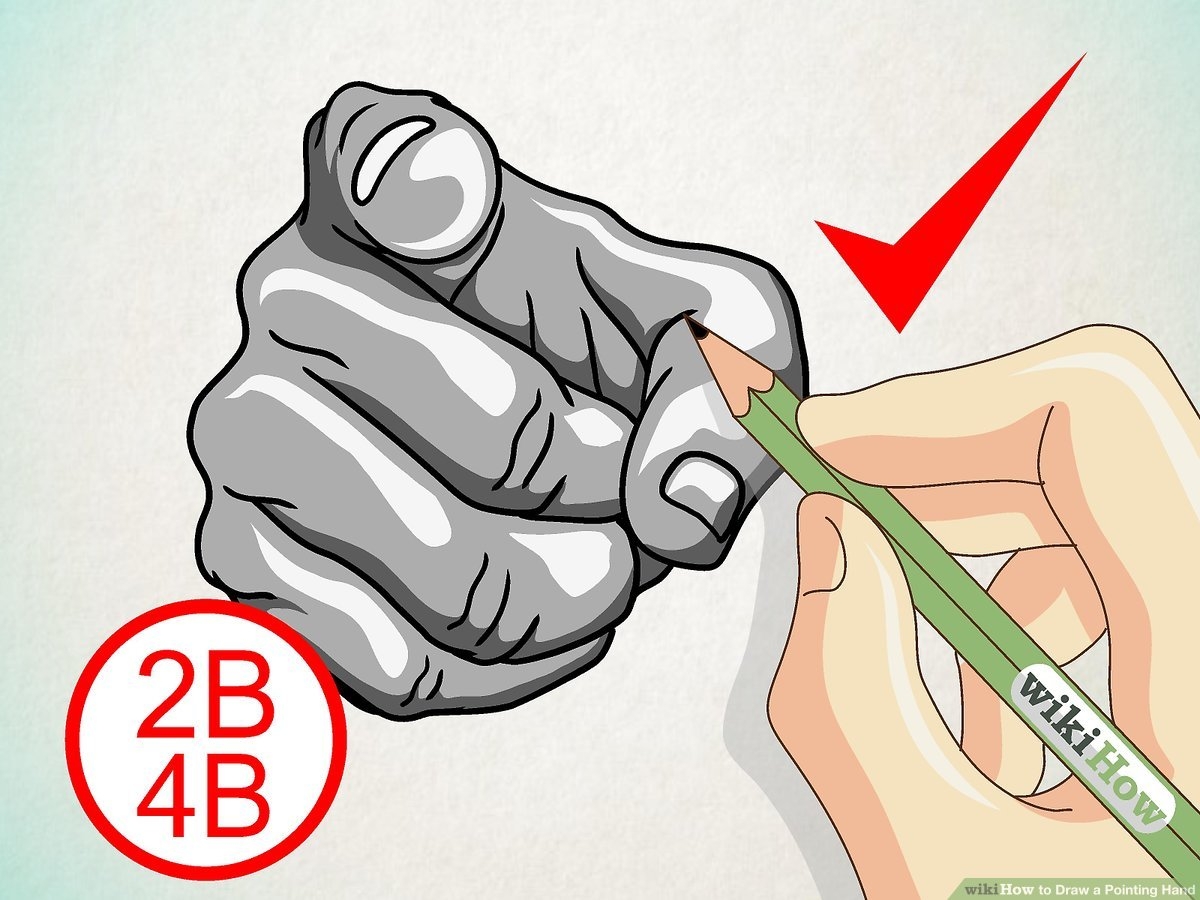 How To Draw A Pointing Hand 14 Steps with Pictures WikiHow