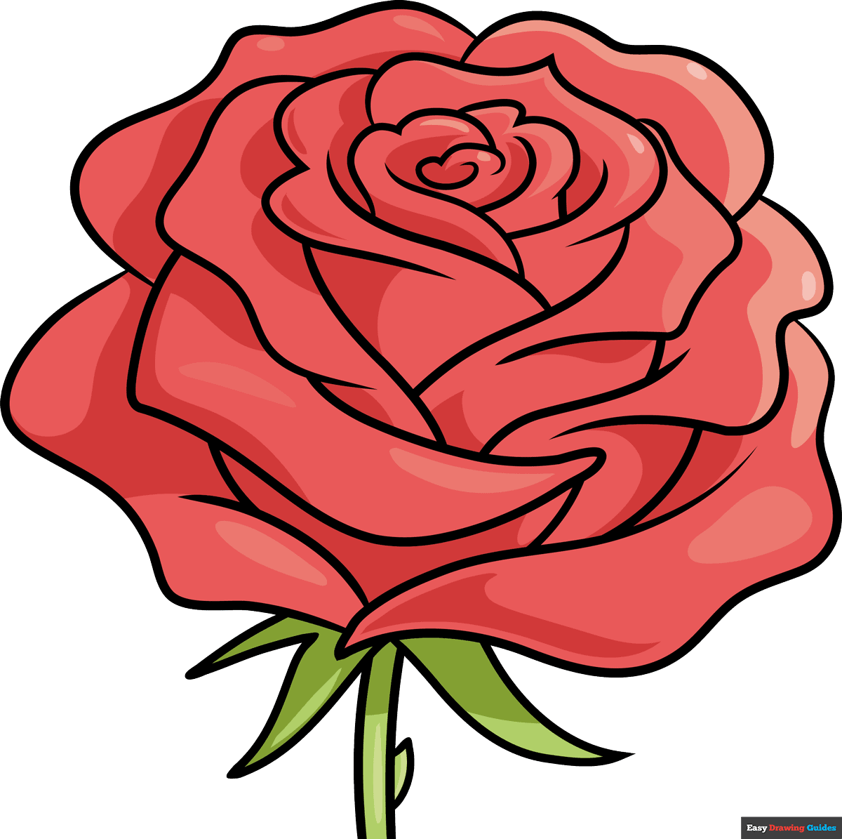 realistic rose drawing
