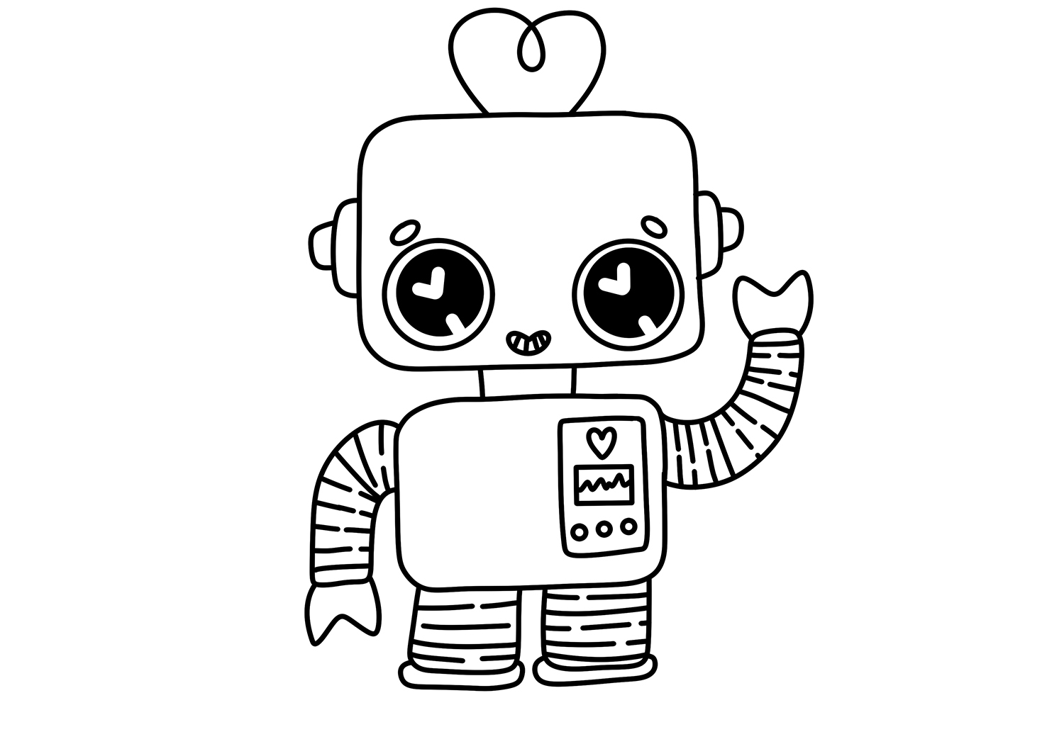 a robot drawing