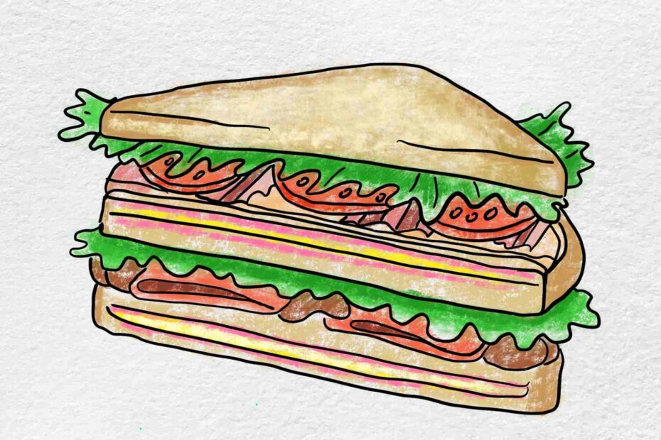 How To Draw A Sandwich HelloArtsy