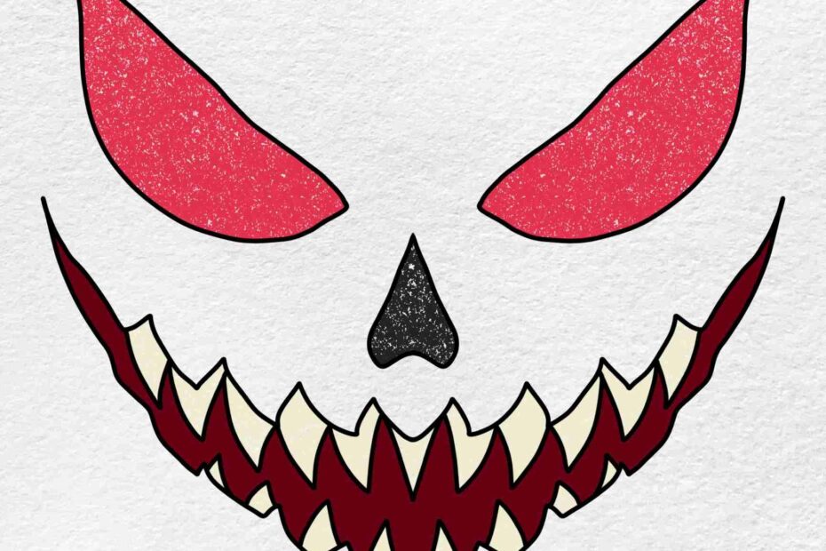 How To Draw A Scary Face HelloArtsy