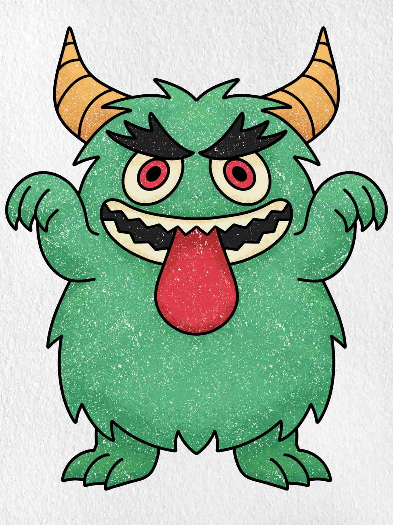 How To Draw A Scary Monster HelloArtsy