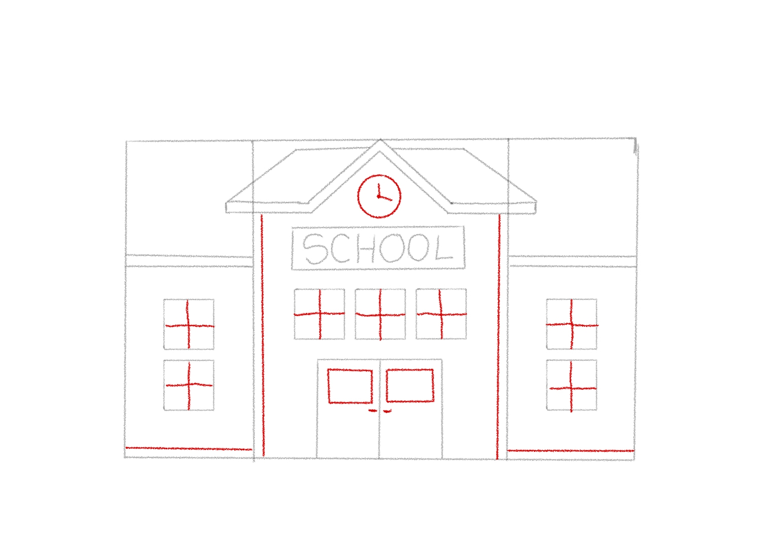 school drawing easy