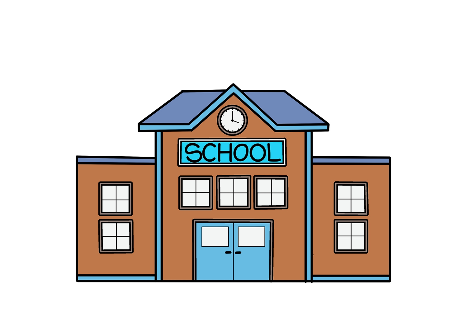 How To Draw A School Design School