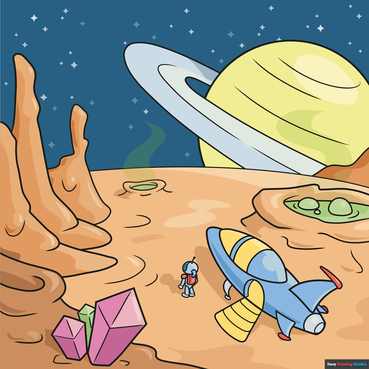 How To Draw A Sci Fi Landscape Really Easy Drawing Tutorial