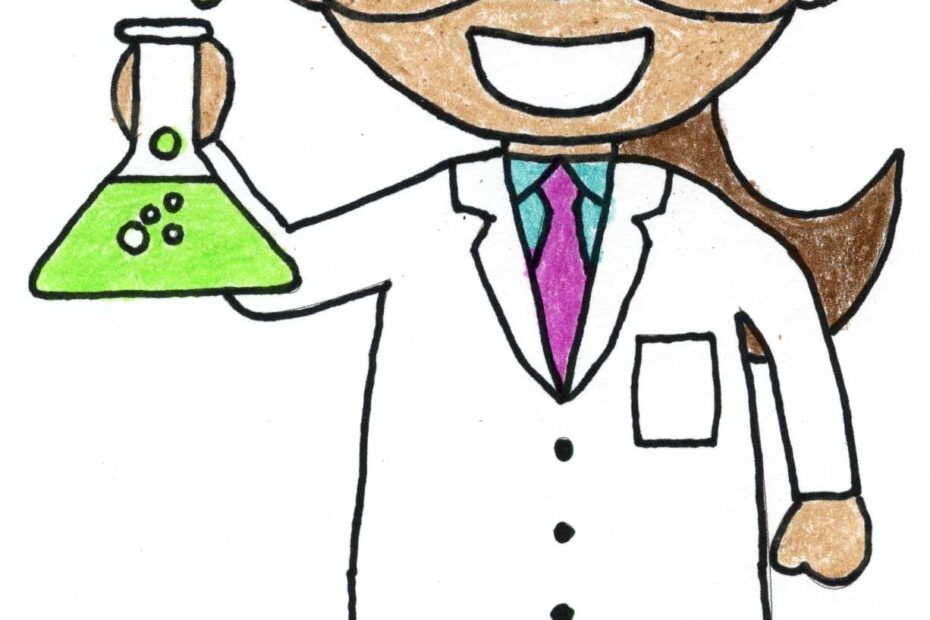 How To Draw A Scientist Easy Step by Step Art Lesson For Kids