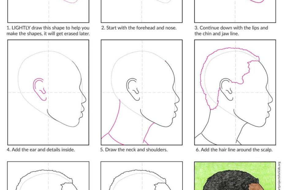 How To Draw A Side Profile Easy Step by Step Art Lesson For Kids