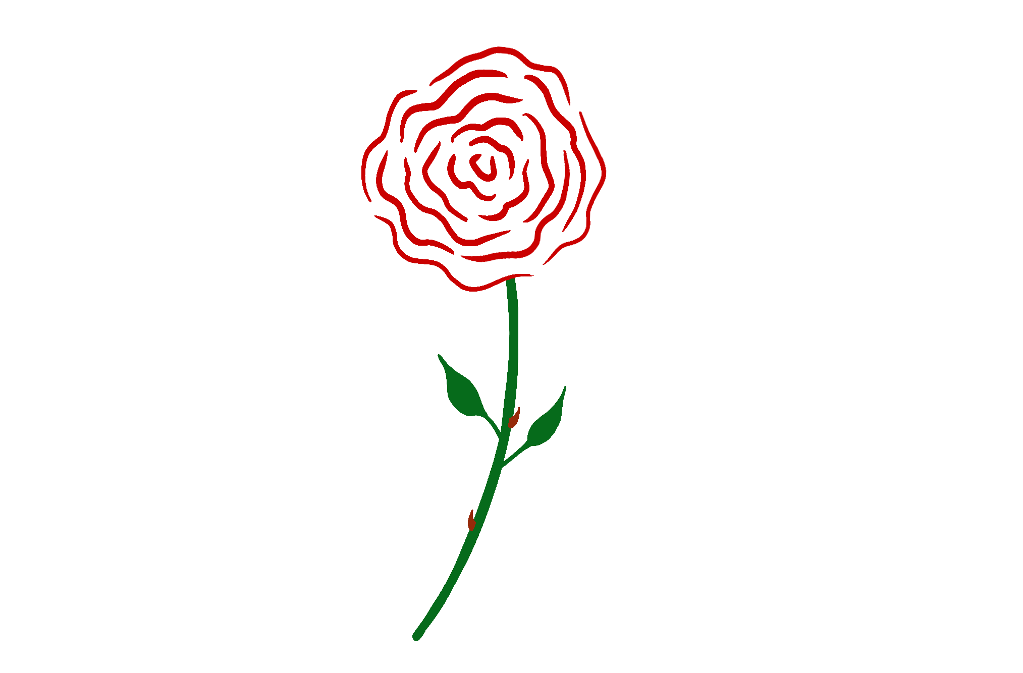 how to draw a simple rose